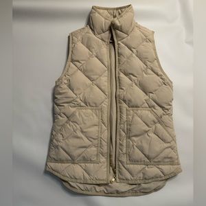 JCREW XXS Puffer Vest Beige